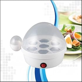 Puregadgets White Exclusive Electric Egg Boiler Cooker for up to 7 Eggs Exra Tough construction produces 7 perfectly boiled eggs