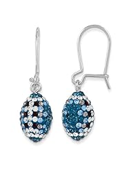 Sterling Silver Swarovski Elements Nashville Spirit Football Earrings