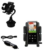 Samsung T10 Auto Cup Holder with Car Charger - Uses Gomadic TipExchange