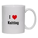 I Love/Heart Knitting Mug for Coffee / Hot Beverage (choice of sizes and colors)
