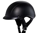 DOT Classic Leather Look Half Face Helmets