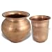 Ayurvedic Products Drinkware Set from India, Lota Pitcher & Glass, Copper