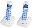 Logicom GT 302 Duo T�l�phone sans fil DECT Mains-libres Grandes touches Blanc