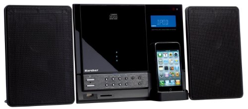 Karcher MC 6555i Musikcenter (Apple iPod/iPhone-Dock, CD/MP3-Player, PLL-Radio, RDS, SD/MMC-Kartenleser, USB 2.0) schwarz