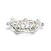 Valdler Fashion Jewelry Silver Tone Rhinestone Bling Crystal Crown Brooch Pin
