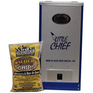 Smokehouse Little Chief 9900-BLUE Tuff-Coat Electric 250W Front Load Smoker