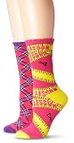Betsey Johnson Womens 2 Pack Teach Me A Lesson Crews Gift Box