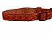 Large Dog Collar by Sandia Pet Products - Red French Lace on Tan