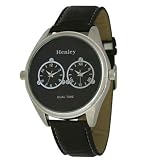 Henley Gents Dual Time Black Strap Watch