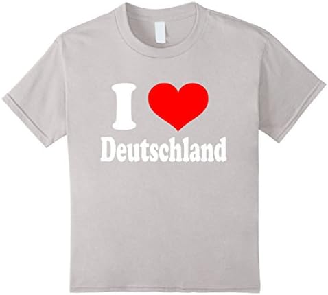 Kids I Love Deutschland Tshirt 10 Silver