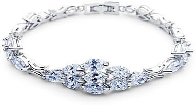 ZHYU Fashion Ovel Shape Multi-slice Colorful Crystal Bracelet , orange