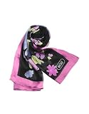 Basile Floral Patterned Silk Long Scarf Rose