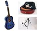 Musical Instruments : 38" Blue Acoustic Guitar Combo with Accessories and Stand