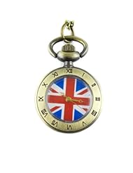 Youyoupifa Fahsion Flag Bronze Alloy Quartz Pocket Watch(Unisex)