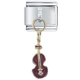 Buy Violin Music Instrument Italian Charms Bracelet Link made by Pugster now!
