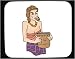 Decorated Mouse Pad with bucket, woman, Indonesia, tribal, basket