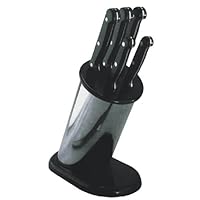 Home Basics 5-Piece Knife Set with Metal Block