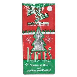 Brite Star 26446 - Tinsel Icicles 2,000 Strand Pack