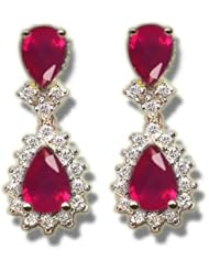 .50 ct Diamond & 1.50 ct Ruby & Diamond Earring