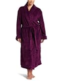 Casual Moments Womens 50 Inch Plus-Size Shawl Collar Set-in Belt Robe, Purple, 1X