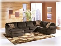 Big Sale Vista Chocolate Fabric Upholstery 3 Pc Sectional With Left Arm Facing Chaise