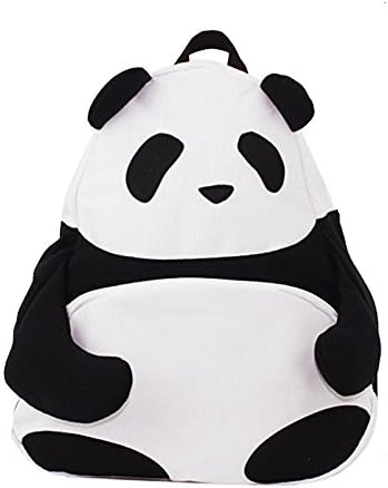 Darkspark Cute Animal Panda Shoulder Bag Student Computer Large Backpack White Black