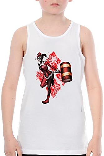 Custom DC Comics Harley Quinn And Joker White Tank Top