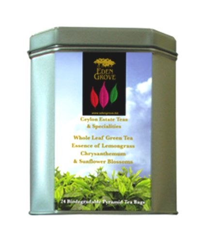 Eden Grove Green Tea Lemongrass Chrysanthemum Sunflower, 24-count Pyramid Tea Bags,... by Eden Grove