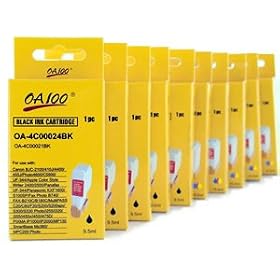 10pk Canon Bci-24 Black/Tri-Colour Ink Cartridges Pixma iP1500 iP2000 MP110 MP130 Series I i250 i320 i350 i450 i450X i455 i470D i475D S S200 S200x S300 S330 Multipass F20 MP360 MP370 MP390 Smartbase MPC200 Photo bci24 Compatibles by OA100