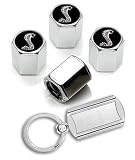 Cobra Valve Stem Caps (Black) with Key Chain