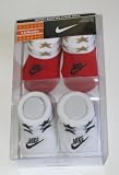 41MhblHlq7L. SL160  2 Pair Nike Newborn Infant Baby Booties, Pink and White.