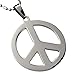 R.H. Jewelry Mens Womens Stainless Steel Pendant, Peace Symbol Pendant Necklace