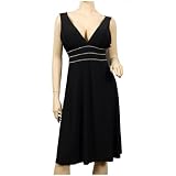 SEXY BLACK RHINESTONE LOW CUT DRESS PLUS SIZE