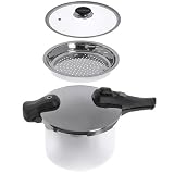 Chef's Design 10.9 quart stainless steel pressure coooker.