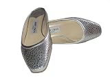 Jimmy Choo - Jimmy Choo Shoes Maya Flats Silver Leather Slides- OnlyModa