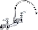 Peerless P299305LF Choice Two Handle Wall Mounted Kitchen Faucet, Chrome