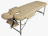 Massageliege / Massagebank ALU, nur 10kg, mit viel Zubeh�r, Topqualit�t, creme gelb