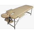Massageliege / Massagebank ALU, nur 10kg, mit viel Zubeh�r, Topqualit�t, creme gelb
