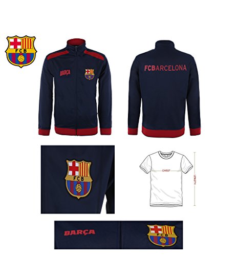 Fc Barcelona Jacket Track Soccer Adult Sizes Soccer Football Official Merchandise (Blue Red Barca , S)