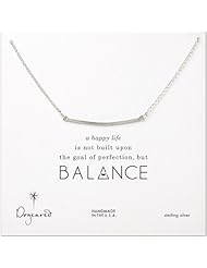 Dogeared Large Square Bar Necklace, Sterling Silver