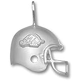 University of Arkansas Helmet W/Razorback Pendant (Silver)