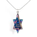 Purple and Blue Star of David Necklace from the Artazia Collection #623 JN ONK