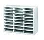 Fellowes 25041 Literature Organizer - 24 Compartment, Letter, Dove Gray