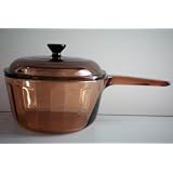 Corning Vision 1.5 L Amber Sculptured Saucepan w Lid by 
