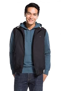 Lightly Padded Vest With Rib Trim