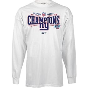 New York Giants Super Bowl XLII Champions Youth Locker Room Long Sleeve T-Shirt