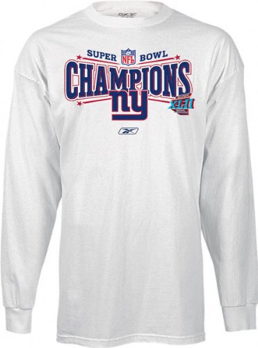 Buy New York Giants Super Bowl XLII Champions Official Locker Room Long Sleeve T-Shirt