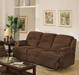 Upholstery Recliner Sofa - Coco Brown Finish