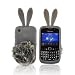 Smoke Bunny Silicone Case w Fur Tail Stand For Bla