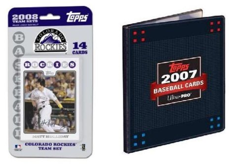 Colorado Rockies 2008 Topps MLB Team Sets with Topps 3 Ring Album and 3 Topps MLB Packs
